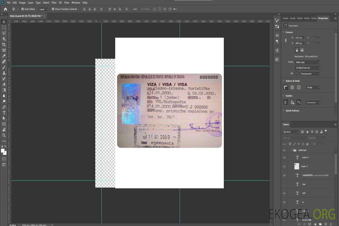 Visa CROATIE template Visa CROATIE template